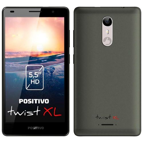 Smartphone Positivo Twist XL S555, 5.5", 3G, Android 7.0, 8MP, 16GB - Preto