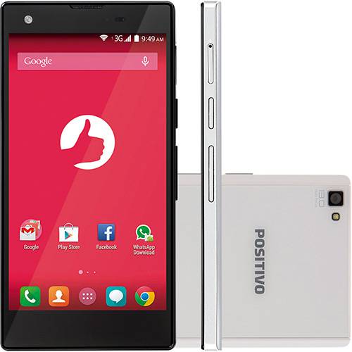 Smartphone Positivo X800 Dual Chip Desbloqueado Android 4.4 Tela 5" 8GB 3G Wi-Fi Câmera 13MP - Branco