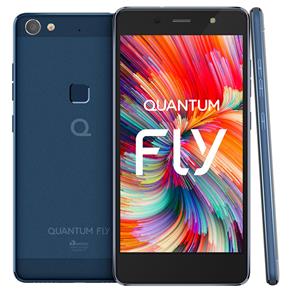 Smartphone Quantum Fly Azul com 32GB, Dual Chip, Leitor de Digitais, Tela Full HD 5.2", Câmera 16MP, Android 6.0, 3GB RAM e Processador Deca Core