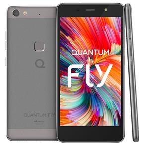 Smartphone Quantum Fly Cinza com 32GB, Dual Chip, Leitor de Digitais, Tela Full HD 5.2", Câmera 16MP, Android 6.0, 3GB RAM e Processador Deca Core