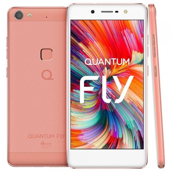 Smartphone Quantum Fly Dual Chip Android 6.0 Tela 5.2 Deca-Core 2.1 GHz 32GB 4G Câmera 16MP - Rosa