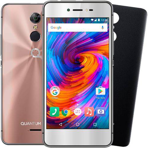 Smartphone Quantum Go2 4g 32gb Rosa Octacore 3gb Ram Duas Câmeras 13mp Tela Hd 5' Android 7