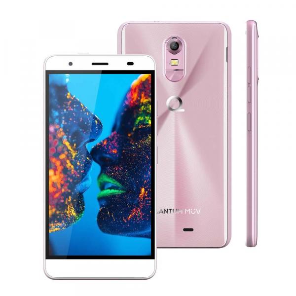 Smartphone Quantum MÜV PRO Cherry Blossom com 16GB, Dual Chip, Tela HD TrueView de 5.5", Câmera 16MP, 4G, Wi-Fi, Android 6.0 e Processador Octa Core - Muv