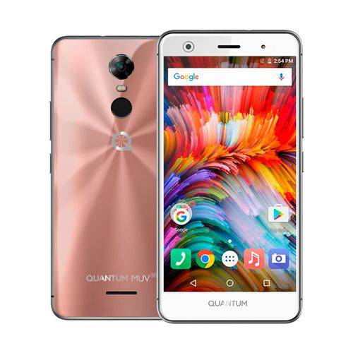 Smartphone Quantum Muv Up 4g Tela 5.5 Polegadas Android 7.0 Câmera 13mp 32gb Dual Chip Rose