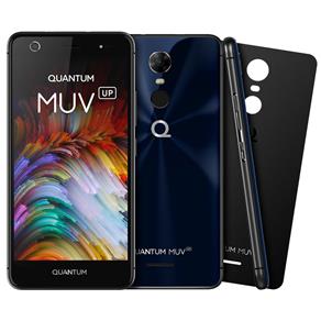 Smartphone Quantum MÜV UP Azul com 32GB, Dual Chip, Leitor de Digitais, Tela HD 5.5", Câmera 13MP, Android 7.0, 3GB de RAM e Processador Octa Core