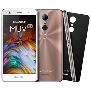 Smartphone Quantum MÜV UP Rosa com 32GB, Dual Chip, Leitor de Digitais, Tela HD 5.5", Câmera 13MP, Android 7.0, 3GB de RAM e Processador Octa Core