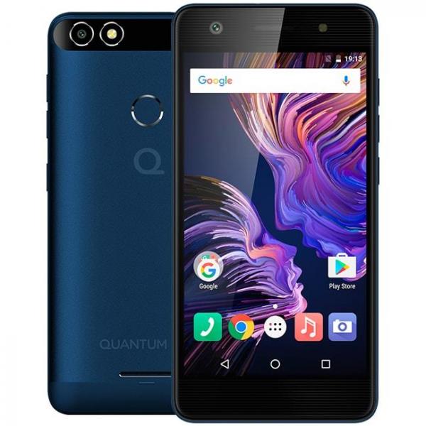 Smartphone Quantum YOU 4G 32GB Azul Quad Core 3GB RAM Duas Câmeras 13MP Tela HD 5 Android 7
