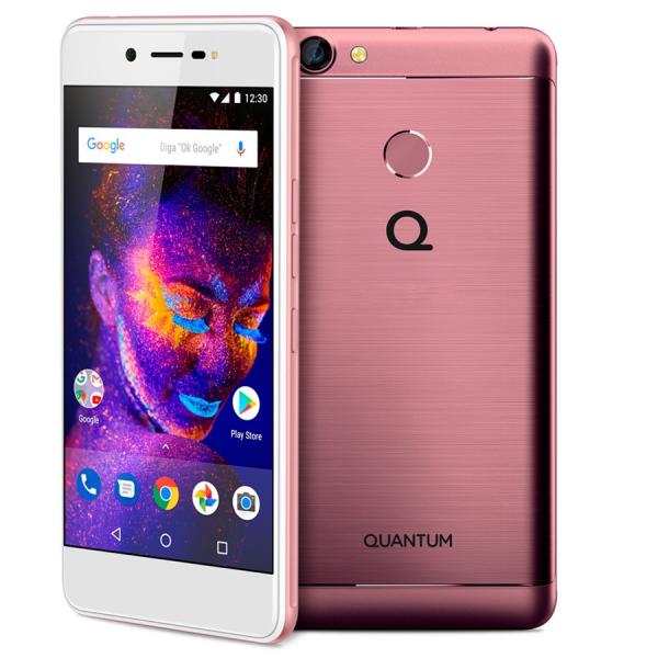 Smartphone Quantum YOU e 32GB Quad-Core 4G Dual SIM Android 7.0 13MP 5" - Rosa