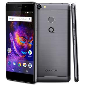 Smartphone Quantum You e QY77 Cinza com 32GB, Tela HD 5", Dual Chip, Leitor de Digitais, Câmera 13MP, Android 7.0, Processador Quad-Core e 3GB de RAM