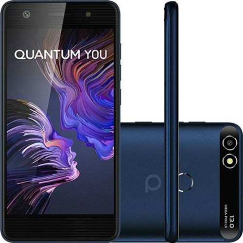Smartphone Quantum You 32Gb 3Gb Ram Tela Hd 5.0` Câmera 13Mp - Azul