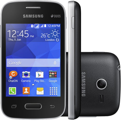 Smartphone Samsung G110B Galaxy Pocket II Duos, 3G Android 4.4 4GB Câmera 2MP Tela 3,3¿, Preto