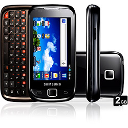 Smartphone Samsung Galaxy 551 Preto - Android 2.2, Touch de 3,2", Câmera 3.2MP, Filmadora, 3G, Wi-Fi, GPS, Teclado QWERTY, MP3 Player, Rádio FM, Bluetooth 2.1, Fone, Cabo de Dados e Cartão 2GB