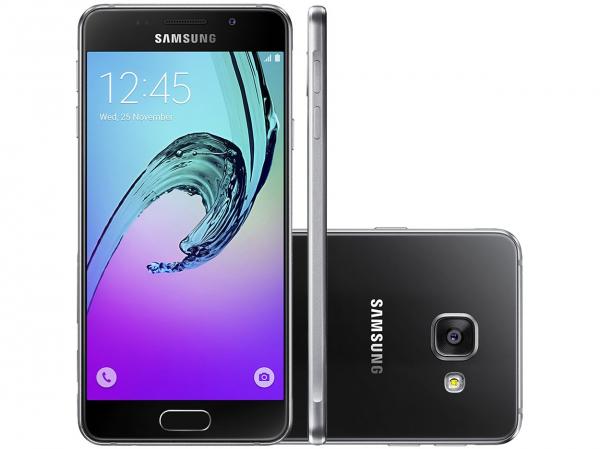 Smartphone Samsung Galaxy A3 2016 16GB Preto - Dual Chip 4G Câm. 13MP + Selfie 5MP Tela 4.7” HD