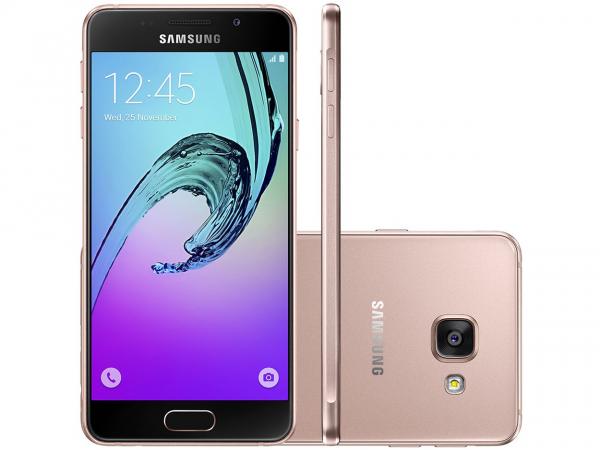 Smartphone Samsung Galaxy A3 2016 16GB Rosê - Dual Chip 4G Câm. 13MP + Selfie 5MP Tela 4.7” HD