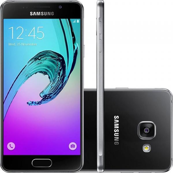 Smartphone Samsung Galaxy A3 A310M Dual Chip Android 6.0 Tela 4.7 16GB 4G Câmera 13MP - Preto