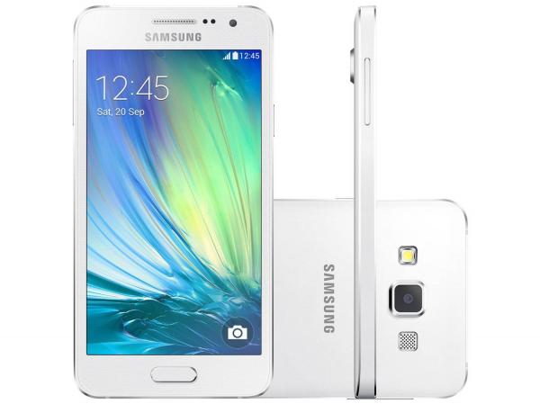 Smartphone Samsung Galaxy A3 Duos 16GB Dual Chip - 4G Câm. 8MP + Selfie 5MP Tela 4.5” Proc. Quad Core
