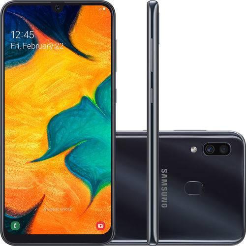 Smartphone Samsung Galaxy A30 64GB 4G Tela 6.4 Dual Traseira 16MP+5MP - Preto