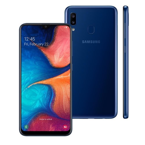 Smartphone Samsung Galaxy A20 Azul 32 GB A205
