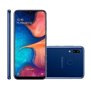 Smartphone Samsung Galaxy A20 32GB Duos 4G Tela 6.4Câm 13+5MP Azul