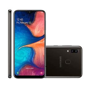 Smartphone Samsung Galaxy A20 32GB Duos 4G Tela 6.4Câm 13+5MP Preto