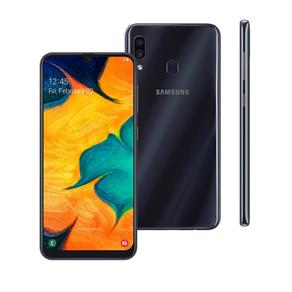 Smartphone Samsung Galaxy A30 SM-A305G/DS Dual SIM 64GB Tela Infinita de 6.4" Camera Dupla 16+5MP/16MP Leitor Digital- Preto