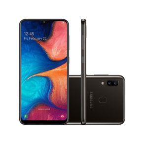 Smartphone Samsung Galaxy A20 SM-A205GZKJZTO 32GB 6,4" 13+5MP 4G Preto