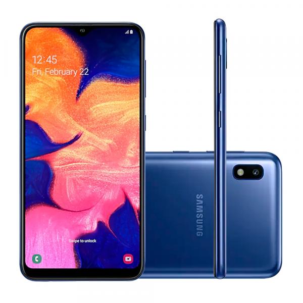Smartphone Samsung Galaxy A10 32GB Dual Chip 4G Tela 6,2 Câmera 13MP Frontal 5MP Android 9.0 Azul