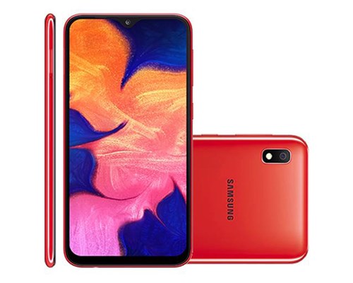 Smartphone Samsung Galaxy A10 32Gb Duos 4G Tela 6.213+5Mp Vermelho