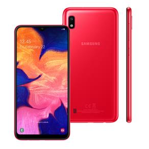 Smartphone Samsung Galaxy A10 Vermelho 32GB, Tela Infinita de 6.2", Câmera Traseira 13MP, Dual Chip, Android 9.0 e Processador Octa-Core
