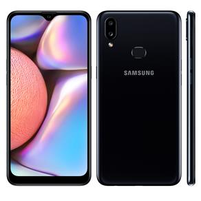 Smartphone Samsung Galaxy A10s Preto 32GB, Câmera Dupla Traseira, Selfie de 8MP, Tela Infinita de 6.2", Leitor de Digital, Octa Core e Android 9.0