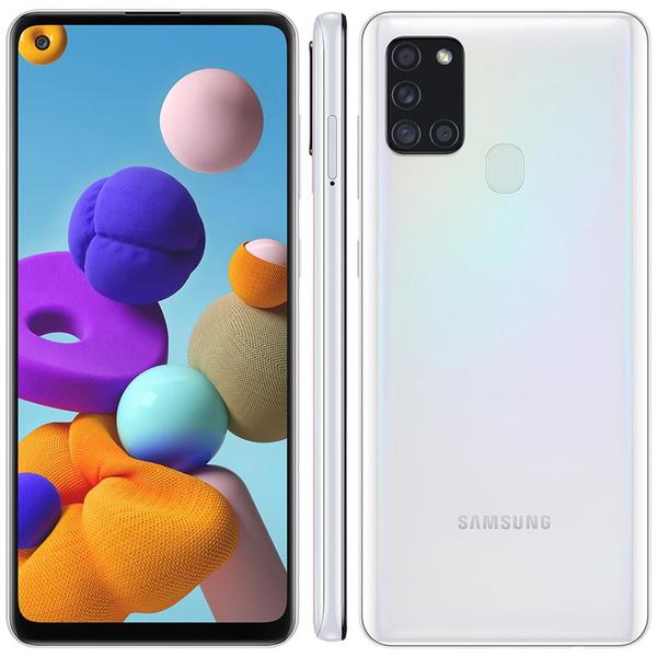 Smartphone Samsung Galaxy A21s 6.5" 64GB Câmera Quádrupla 48MP + 8MP + 2MP +2MP