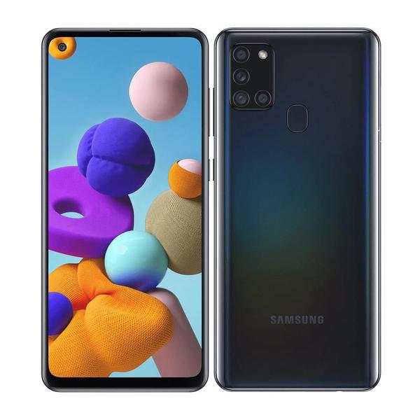 Smartphone Samsung Galaxy A21S 64GB Tela Infinita 6.5 Preto