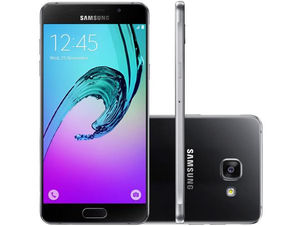 Smartphone Samsung Galaxy A5 2016 Duos 16GB Preto - Dual Chip 4G Câm. 13MP + Selfie 5MP Tela 5.2”