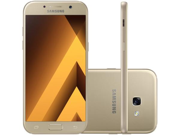 Smartphone Samsung Galaxy A5 2017 64GB Dourado - Dual Chip 4G Câm. 16MP + Selfie 16MP Tela 5.2”