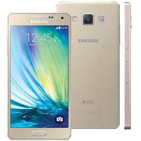 Smartphone Samsung Galaxy A5 4G Duos A500M/DS Dourado com Dual Chip, Tela 5", Android 4.4, Câm.13MP e Processador Quad Core 1.2GHz
