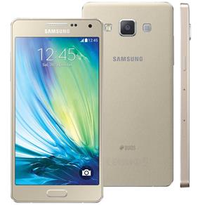 Smartphone Samsung Galaxy A5 4G Duos A500M/DS,Dual Chip,Tela 5",Android 4.4,Câm.13MP,Processador Quad Core 1.2GHz-Dourado