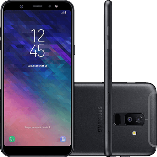 Smartphone Samsung Galaxy A6+ Dual Chip Android 8.0 Tela 6" Octa-Core 1.8GHz 64GB 4G Câmera 16MP F1.7 + 5MP F1.9 (Dual Cam) - Preto