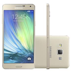 Smartphone Samsung Galaxy A7 Duos Dual Chip Desbloqueado Android 4.4 Tela 5.5`` 16GB Wi-Fi 4G Câmera 13MP - Dourado