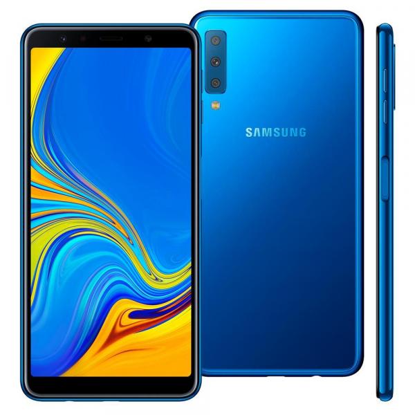 Smartphone Samsung Galaxy A750G A7, 64GB, Dual Chip, 4G, 24MP - Azul