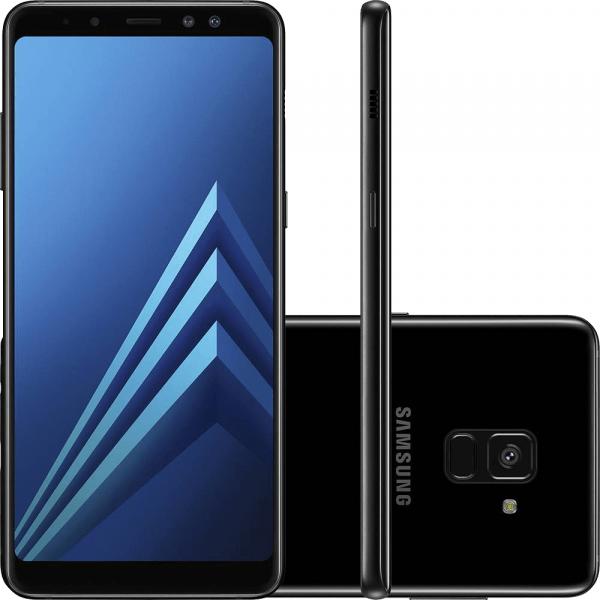 Smartphone Samsung Galaxy A8 64GB Preto - Dual Chip 4G Câm. 16MP Selfie 16MP 8MP Tela 6”