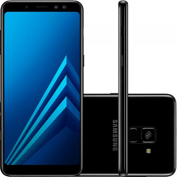 Smartphone Samsung Galaxy A8 64GB Tela 5,6" Câmera 16MP Frontal 16MP e 8MP Android Preto