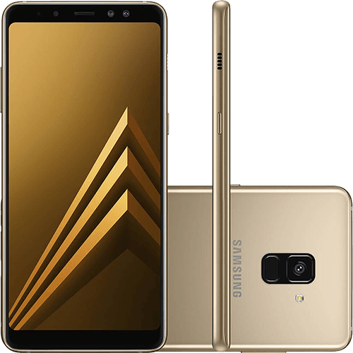 Tamanhos, Medidas e Dimensões do produto Smartphone Samsung Galaxy A8 Dual Chip Android 7.1 Tela 5.6" Octa-Core 2.2GHz 64GB 4G Câmera 16MP - Dourado