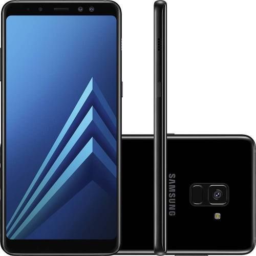 Smartphone Samsung Galaxy A8 Plus 64gb + Capa e Película Dual Chip Android 7.1 Tela 6" Octa-core 2.2ghz 4g Câmera 16mp - Preto