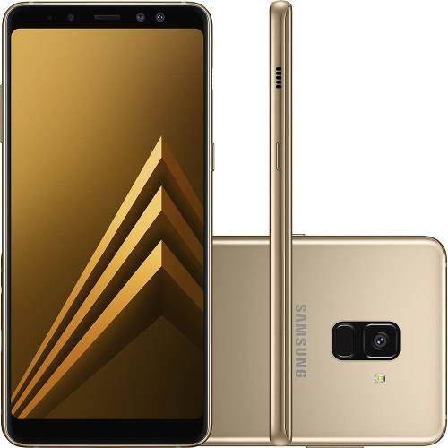 Smartphone Samsung Galaxy A8 Plus 64gb + Capa e Película Dual Chip Android 7.1 Tela 6" Octa-core 2.2ghz 4g Câmera 16mp - Dourado