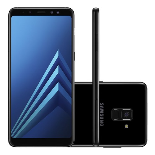 Smartphone Samsung Galaxy A8+ Preto Dual Chip Android 7.1 Tela 6' Memória 64Gb 4Gb Ram Câmera Traseira 16Mp Dual Câmera Frontal 16Mp+8Mp