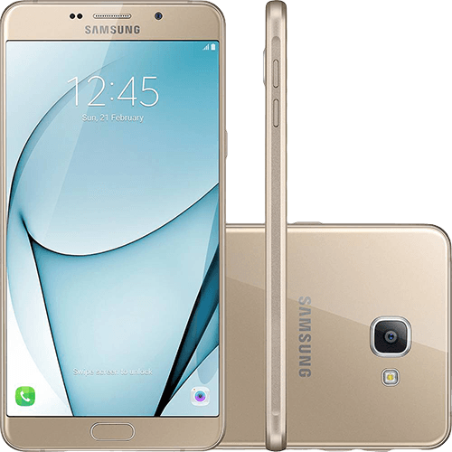 Tamanhos, Medidas e Dimensões do produto Smartphone Samsung Galaxy A9 Dual Chip Android 6.0 Tela 6" Octa-Core 1.8 Ghz 32GB 4G Câmera 16MP - Dourado