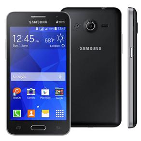 Smartphone Samsung Galaxy Core 2 Duos Preto com Tela 4.5", Dual Chip, Câmera de 5MP, 3G, Android 4.4 e Processador Quad Core 1.2 Ghz - Oi