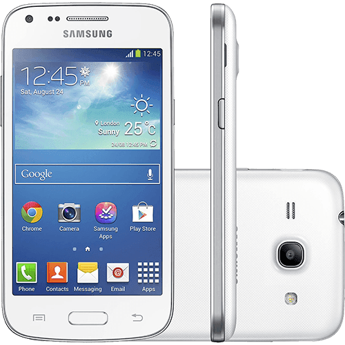 Smartphone Samsung Galaxy Core Plus Dual Chip Desbloqueado Android 4.3 Tela 4.3" 4GB 3G Wi-Fi Câmera 5MP TV Digital - Branco