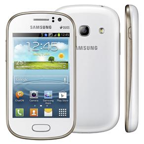 Smartphone Samsung Galaxy Fame Duos Branco com Dual Chip, Android 4.1, Wi-Fi, 3G, Câmera 5.0, MP3, GPS, e Fone de Ouvido