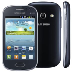 Smartphone Samsung Galaxy Fame Duos Grafite com Dual Chip, Android 4.1, Wi-Fi, 3G, Câmera 5.0, MP3, GPS e Fone de Ouvido
